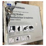 MSRP $150 NEW In Open Box Medline Guardian Superlight Rollator Walker With Bag, Padded Seat & Backrest - Height-adjustable arms and legs for a perfect fit; accommodates users 4