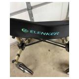 MSRP $300 All Terrain Upright Walker Stand Up Folding Rollator - Folds Down To Transport In Trunk Of Car! 10” Front Wheels, Backrest, Seat and Padded Armrests for Seniors and Adults - Great Conditio