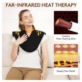 MSRP $250 UTK Far Infrared Heating Pads for Neck and Shoulders, Hot to 159℉with 84 Natural Jade, 24 Timers & Auto Shut Off - can penetrate deep into the skin, promote blood circulation, and quic