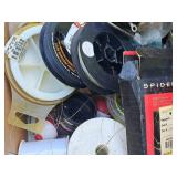 Lot of (1 Box) Assorted Fishing Tackle - Line, Shad, Culprit Ring-a-Ding