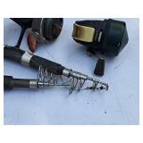 (2) Assorted Telescopic Rods with Reels with (1) Extra Reel Johnson Skipper