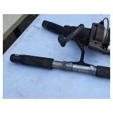 (2) Assorted Telescopic Rods with Reels with (1) Extra Reel Johnson Skipper
