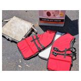 Lot of (1) Size Adult Life Jacket with Floating Seat Cushion
