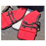 Lot of (1) Size Adult Life Jacket with Floating Seat Cushion