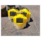 Lot of (3) Flow Troll Plastic Minnow Buckets (Yellow/White)