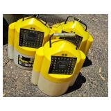 Lot of (3) Flow Troll Plastic Minnow Buckets (Yellow/White)