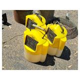 Lot of (3) Flow Troll Plastic Minnow Buckets (Yellow/White)
