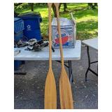 Lot of (2) 60" Wooden Oars/Paddles