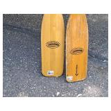 Lot of (2) Caviness Woodworking Co Feather Brand 60" Wooden Oars/Paddles