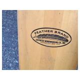 Lot of (2) Caviness Woodworking Co Feather Brand 60" Wooden Oars/Paddles