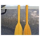 Lot of (2) Caviness Woodworking Co Feather Brand 60" Wooden Oars/Paddles