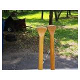 Lot of (2) Caviness Woodworking Co Feather Brand 60" Wooden Oars/Paddles