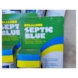 Lot of (4) Reliance Septic Blue 4-oz Chemical Portable Toilet Cleaner
