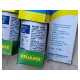 Lot of (4) Reliance Septic Blue 4-oz Chemical Portable Toilet Cleaner