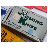 Wyoming Knife Dressing Knife, Leather Sheath and Extra Blades