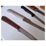 Lot of (4) Assorted Filet/Carving Knives