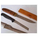 Lot of (4) Assorted Filet/Carving Knives