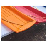Lot of (2) Plastic Snow Sleds