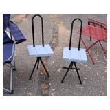 Lot of (2) Metal/Plastic Folding Chairs