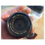 Pentax 35mm Camera with Telephoto Zoom Lens, 28mm 1:2.8 Lens, Tamron Tele Converter 2x, 50mm 1:1.7 Lens, Carry Bag