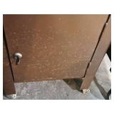 Rolling File Cabinet (Brown) with Key
