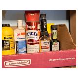 Shelf Lot - Tire Black, Brake Fluid, De-Icer, Small Engine Fuel Fix, Various Paints, Pruning Seal