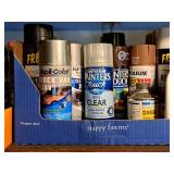 Shelf Lot - Tire Black, Brake Fluid, De-Icer, Small Engine Fuel Fix, Various Paints, Pruning Seal