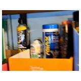 Shelf Lot - Tire Black, Brake Fluid, De-Icer, Small Engine Fuel Fix, Various Paints, Pruning Seal