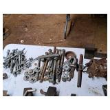 Lot of  Assorted Hardwares - Threaded Bolts, Nuts, Brackets