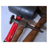 Lot of (3) Specialty Hammers - Sledge, Rubber Mallet, Metal Working Hammer