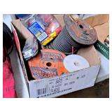 Lot of (1 Box) Electrical Components, Ballast (new), Partial Spools of Wire, Wire Nuts