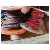 Lot of (1 Box) Electrical Components, Ballast (new), Partial Spools of Wire, Wire Nuts