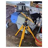 Dual Head Shop Work Light with Adjustable Tripod Stand