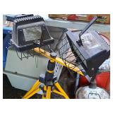 Dual Head Shop Work Light with Adjustable Tripod Stand