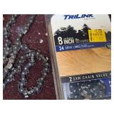 Lot of (4) Assorted Saw Chains - 8" (new), 12", 14" (new), 18"