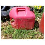 Lot of (2) 5-Gallon Gasoline Cans - (1) Metal, (1) Plastic