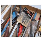 Assorted Hand Saws, Hacksaws, Saw Blades