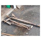 Lot of (4) Trenching/Hole Digging Tools - Post Digger, Pick Axe and (2) Shovels.