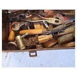 Tool Box with Assorted Hand Tools, Misc. Hardwares