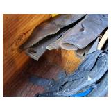 Lot of  Assorted Mower Blades with Wooden Box with Lid