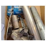Lot of  Exhaust Pipe Parts - Tube, Hangers, Adapters