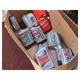 Lot of (6) Assorted Automotive Chemicals - Gumout Carb Cleaner, Fuel Injection Cleaner, Gas Treatment + Quicksilver 2-Stroke Marine Lubricant