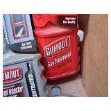 Lot of (6) Assorted Automotive Chemicals - Gumout Carb Cleaner, Fuel Injection Cleaner, Gas Treatment + Quicksilver 2-Stroke Marine Lubricant