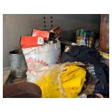 Shelf Lot - Parts Organizers with Hardwares, Assorted Hardwares, Threaded Bolts, Springs, Nails, Nut/Bolt Gauge