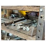 Shelf Lot - Parts Organizers with Hardwares, Assorted Hardwares, Threaded Bolts, Springs, Nails, Nut/Bolt Gauge