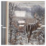 "Michael Sieve" Buck Print Signed 36"x28 1/2"