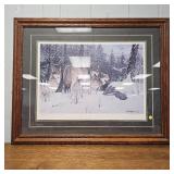 1992 Bruce Miller #428/1280 Pencil Signed Wolves, 36x29