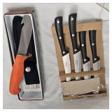 Rite Edge Deer Knife and P.F Nice New Steak Knife Set