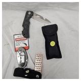 Diamond Hone Sharpener, Craftsman Knife and Lock Back Deer Knife