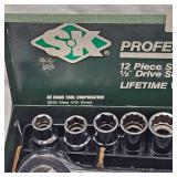 SK Wayne 1/2" Ratchet Socket Set, Like New